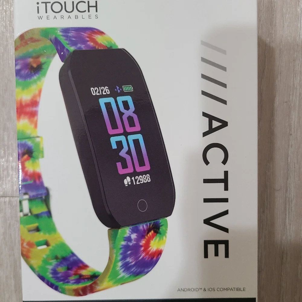 iTouch Active Smartwatch with Colorful Tie-Dye Band